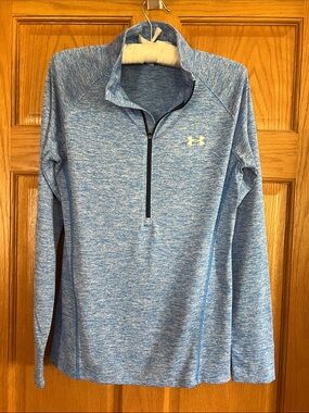 Under Armour Women's Heathered Sky Blue 1/4 Zip Pullover
